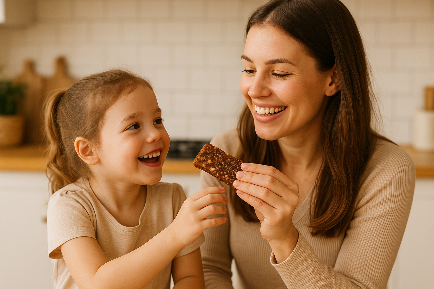 Family sharing date and nut bar